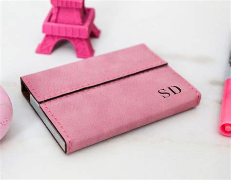 business card personalized holder wallet.